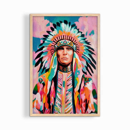 native-american-portrait-natural-wood-frame-southwestern-wall-art
